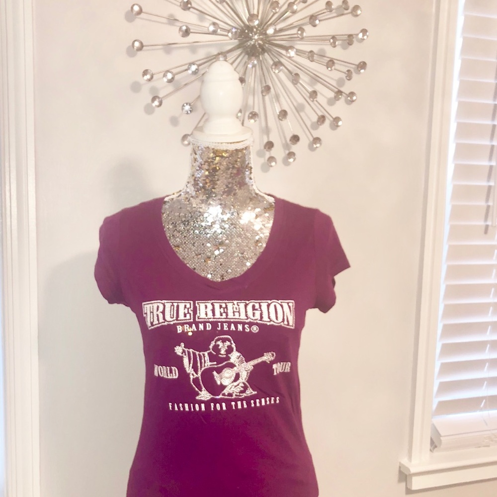 True Religion Buddha Bling Tee with Crystals